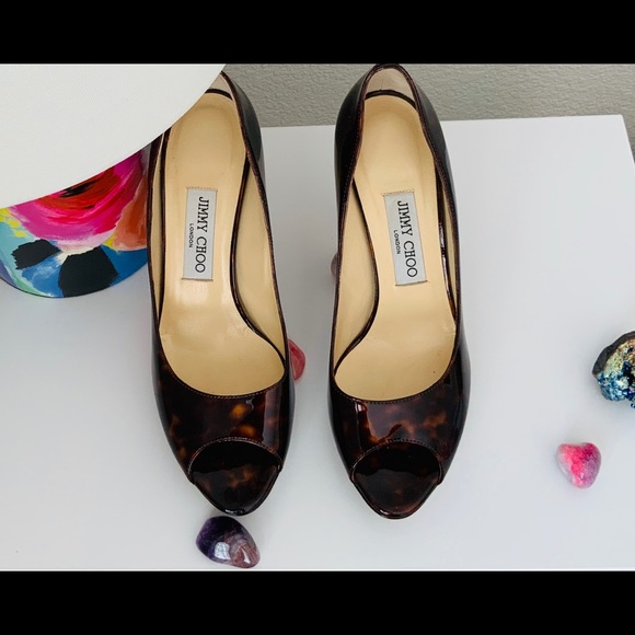Jimmy Choo Patent Leather Tortoise Shell P… - Picture 6 of 7